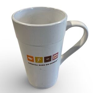 White American runs on dunkin Dunkin’ Donuts mug